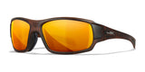 Wiley X BREACH Safety Glasses Matte Hickory Brown / CAPTIVATE™ Polarized Bronze Mirror