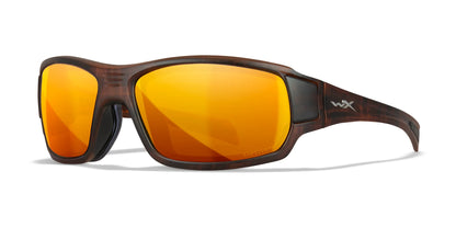 Wiley X BREACH Sunglasses Matte Hickory Brown / CAPTIVATE™ Polarized Bronze Mirror