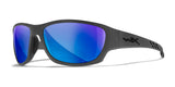 Wiley X CLIMB Sunglasses Matte Grey / CAPTIVATE™ Polarized Blue Mirror