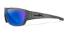 Wiley X CLIMB Sunglasses | Size 66 / Matte Grey / CAPTIVATE™ Polarized Blue Mirror