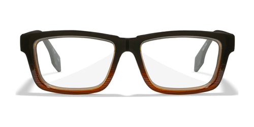 Wiley X CONTOUR Eyeglasses / Size 54 / Gloss Black to Brown Stripe