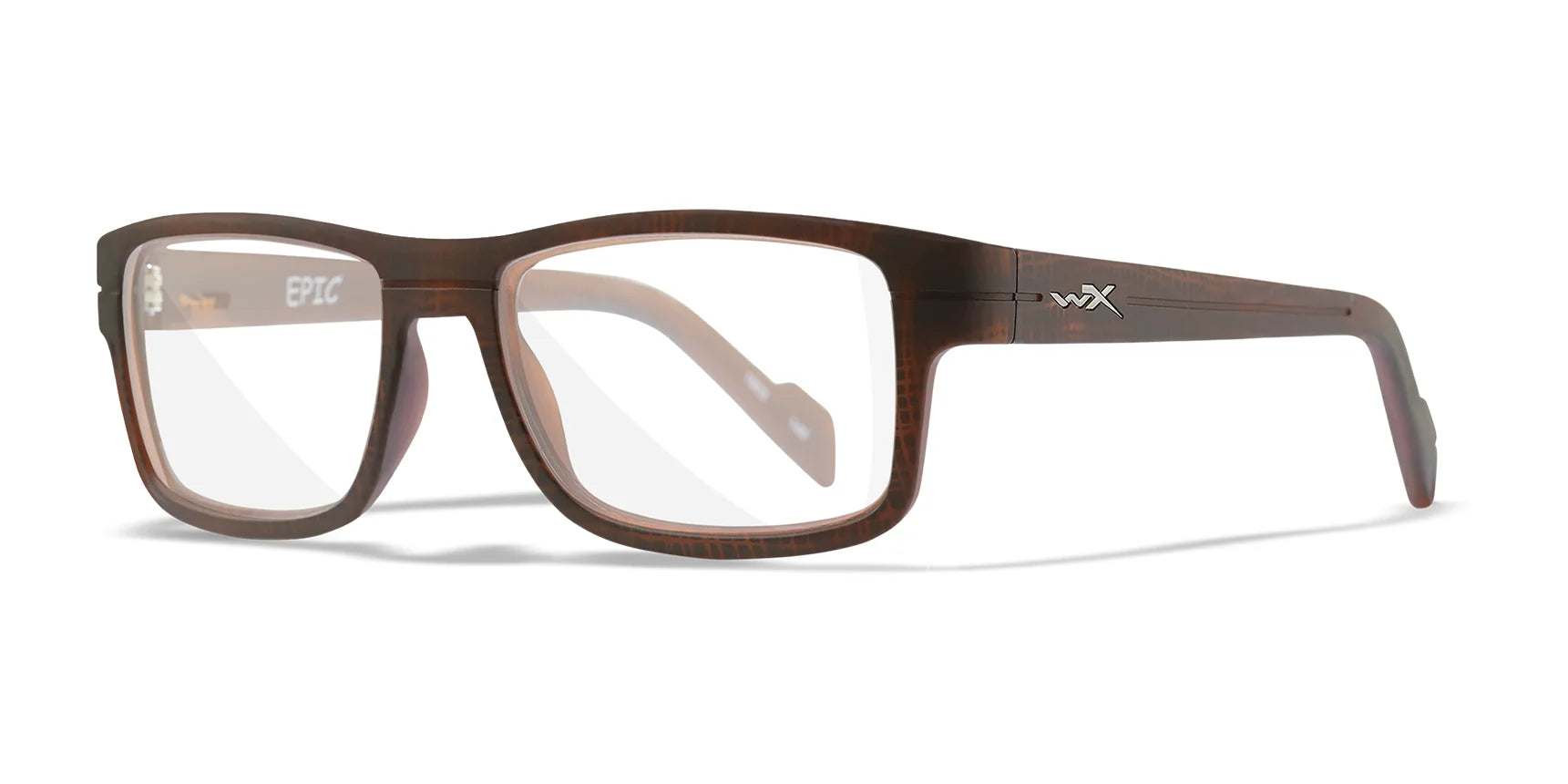 Wiley X EPIC Eyeglasses Matte Hickory Brown / Clear