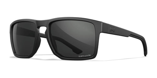 Wiley X FOUNDER Sunglasses / Size 56 / Matte Black / CAPTIVATE™ Non-Polarized Grey