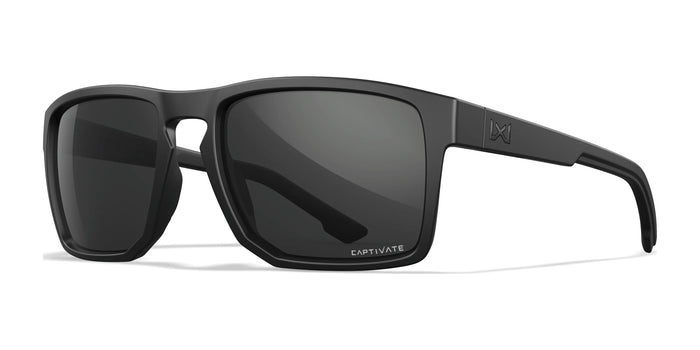 Wiley X FOUNDER Sunglasses | Size 56 / Matte Black / CAPTIVATE™ Non-Polarized Grey