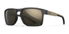 Wiley X FOUNDER Sunglasses | Size 56 / Matte Black & Tan / CAPTIVATE™ Non-Polarized Tungsten Mirror