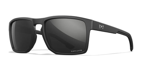 Wiley X FOUNDER Sunglasses Matte Black / CAPTIVATE™ Polarized Black Mirror