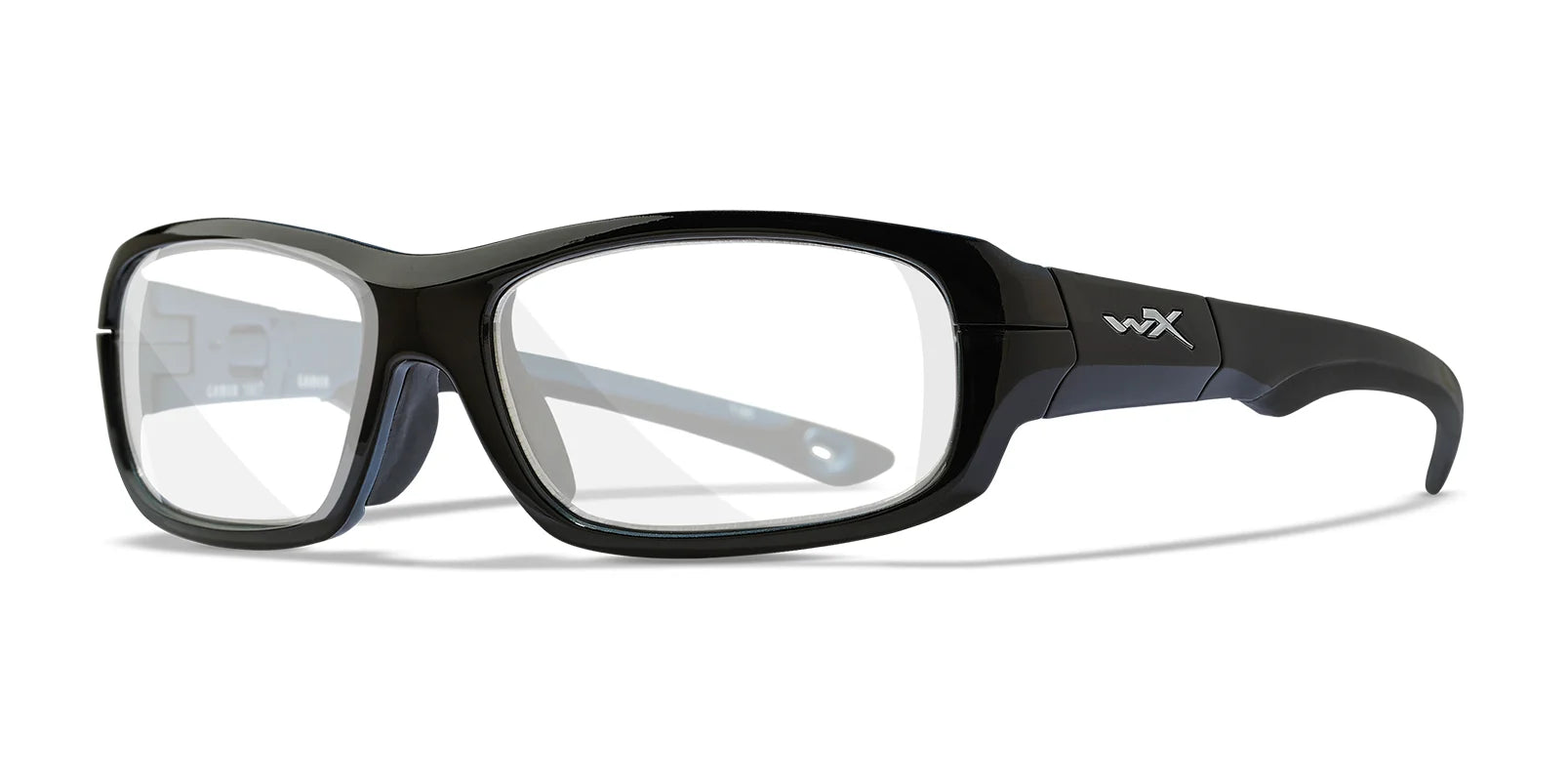 Wiley X GAMER Eyeglasses Gloss Black and Metallic Blue / Clear