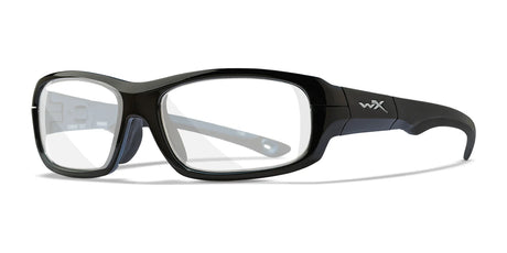 Wiley X GAMER Eyeglasses Gloss Black and Metallic Blue / Clear