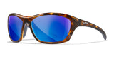 Wiley X GLORY Sunglasses Gloss Demi / CAPTIVATE™ Polarized Blue Mirror