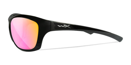 Wiley X GLORY Sunglasses Gloss Black / CAPTIVATE™ Polarized Rose Gold Mirror