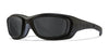 Wiley X GRAVITY Safety Glasses | Size 63 / Matte Black / Rx Rim & Smoke Grey