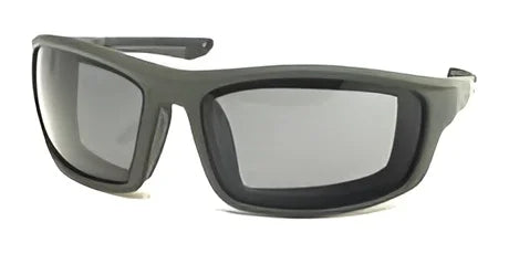 Wiley X GRID Sunglasses Matte Grey / CAPTIVATE™ Polarized Green Mirror