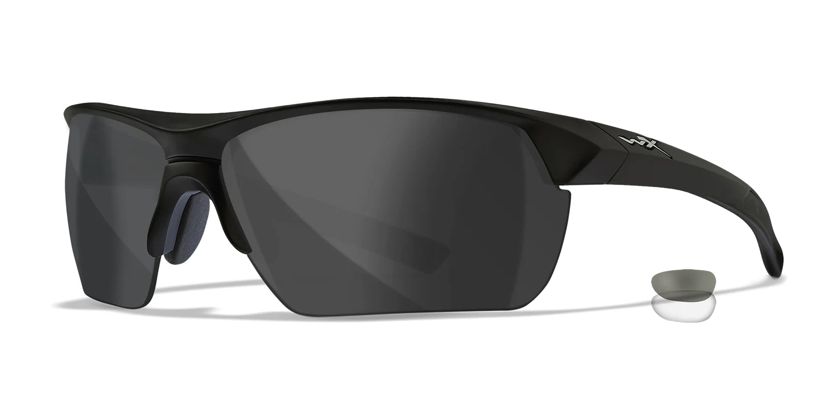 Wiley X GUARD Sunglasses Matte Black / Clear, Smoke Grey