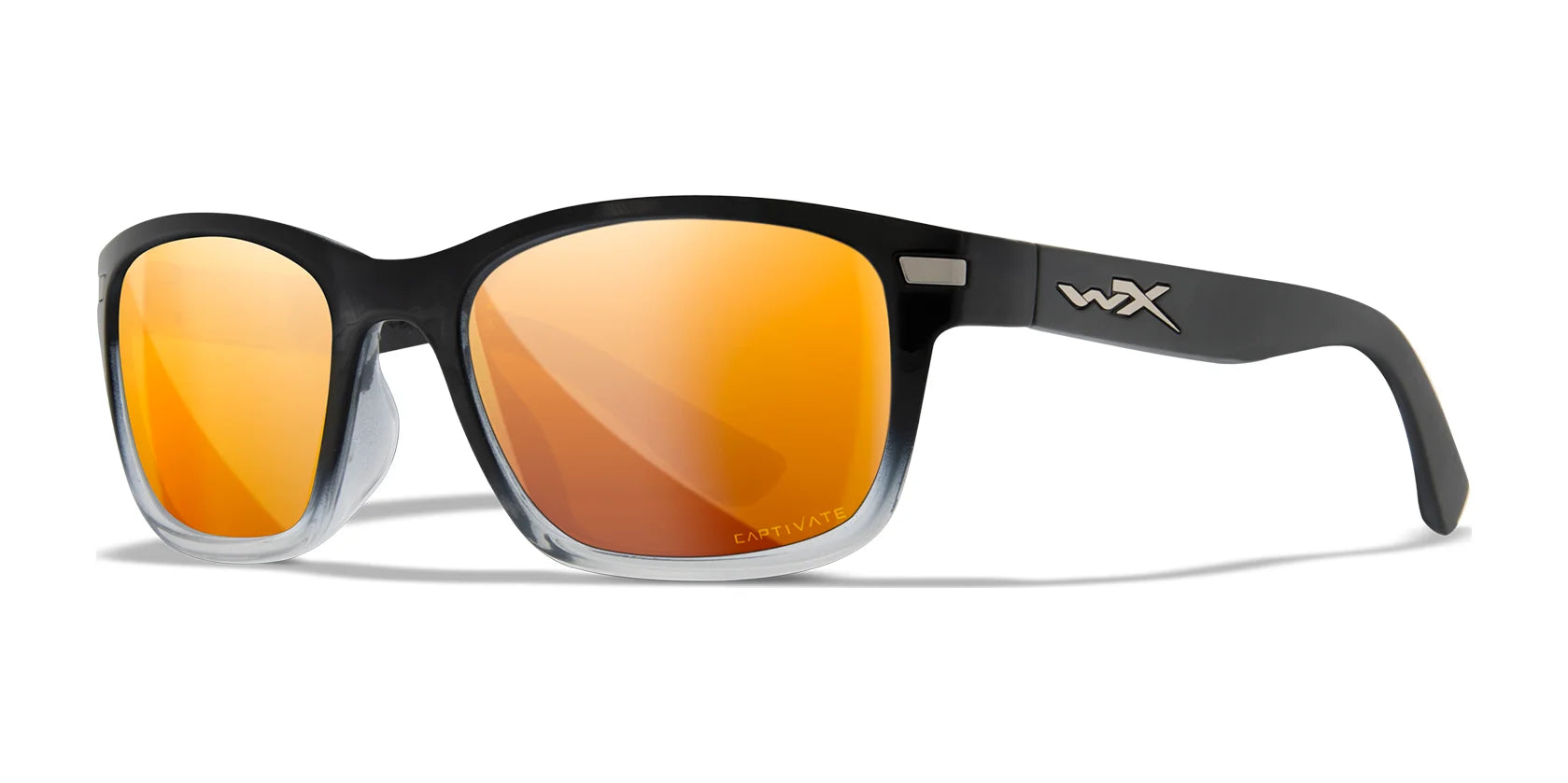 Wiley X HELIX Sunglasses Gloss Black / CAPTIVATE™ Polarized Bronze Mirror