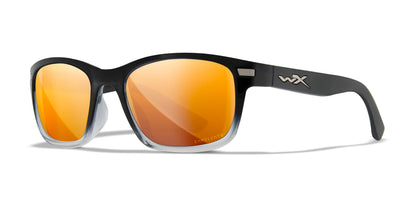 Wiley X HELIX Sunglasses Gloss Black / CAPTIVATE™ Polarized Bronze Mirror