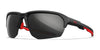 Wiley X JAKL Sunglasses | Size 67 / Matte Black Red Rubber / CAPTIVATE™ Non-Polarized Black Mirror
