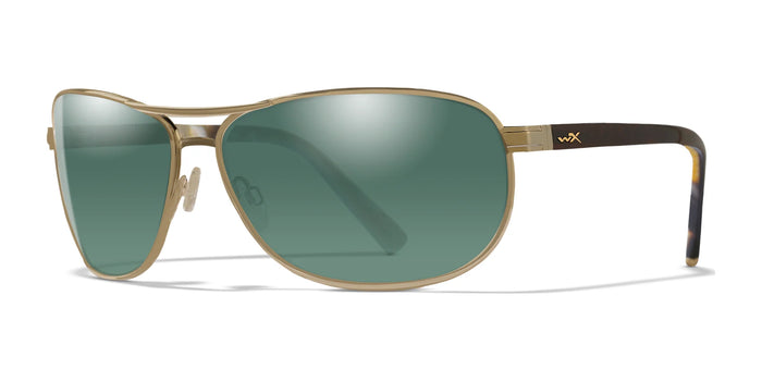 Wiley X KLEIN Sunglasses / Gold / Polarized Smoke Green