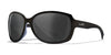 Wiley X MYSTIQUE Sunglasses | Size 64 / Gloss Black / CAPTIVATE™ Polarized Grey