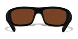 Wiley X OMEGA Safety Glasses Matte Black / CAPTIVATE™ Polarized Bronze Mirror