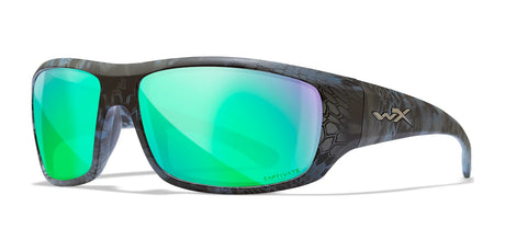 Wiley X OMEGA Safety Glasses Kryptek® Neptune™ / CAPTIVATE™ Polarized Green Mirror