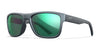 Wiley X OVATION Sunglasses | Size 56 / Matte Graphite Grey / CAPTIVATE™ Polarized Green Mirror