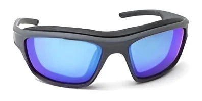 Wiley X OZONE Sunglasses Matte Grey / CAPTIVATE™ Polarized Blue Mirror