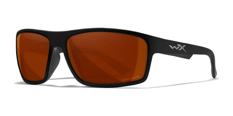 Wiley X PEAK Sunglasses Matte Black / CAPTIVATE™ Polarized Copper