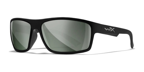 Wiley X PEAK Sunglasses / Matte Black / Grey Silver Flash / Size 65