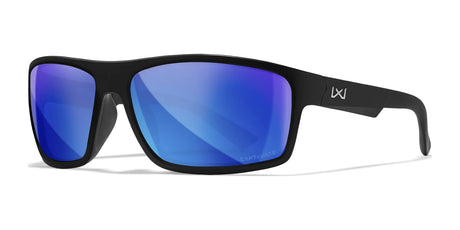 Wiley X PEAK XL Sunglasses Matte Black / CAPTIVATE™ Polarized Blue Mirror