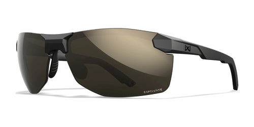 Wiley X PRIME XL Sunglasses / Size 75 / Matte Black / CAPTIVATE™ Polarized Tungsten Mirror