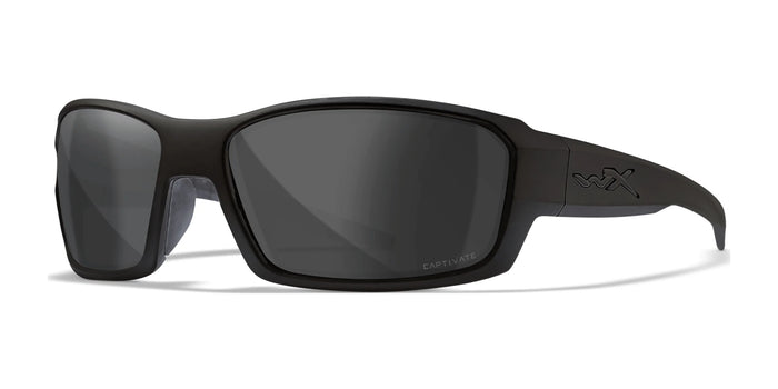Wiley X REBEL Alt Fit Sunglasses | Size 65 / Matte Black / CAPTIVATE™ Polarized Grey