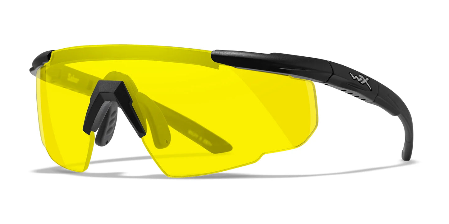 Wiley X SABER Safety Glasses Matte Black / Pale Yellow