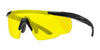 Wiley X SABER ADVANCED Safety Glasses / Matte Black / Smoke Grey Shields / Size Regular