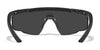 Wiley X SABER ADVANCED Safety Glasses / Matte Black / Smoke Grey Shields / Size Regular