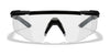 Wiley X SABER Safety Glasses / Matte Black / Clear Shields / Size Regular