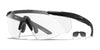 Wiley X SABER ADVANCED Safety Glasses / Matte Black / Smoke Grey Shields / Size Regular