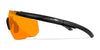 Wiley X SABER ADVANCED Safety Glasses / Matte Black / Smoke Grey Shields / Size Regular