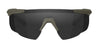 Wiley X SABER ADVANCED Safety Glasses / Matte Black / Smoke Grey Shields / Size Regular