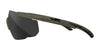 Wiley X SABER ADVANCED Safety Glasses / Matte Black / Smoke Grey Shields / Size Regular