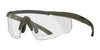 Wiley X SABER ADVANCED Safety Glasses / Matte Black / Smoke Grey Shields / Size Regular