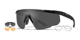 Wiley X SABER Safety Glasses Matte Black / 3 Lens Pack (Orange, Clear, Grey) w/ Rx Insert