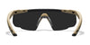 Wiley X SABER ADVANCED Safety Glasses / Matte Black / Smoke Grey Shields / Size Regular