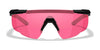 Wiley X SABER ADVANCED Safety Glasses / Matte Black / Smoke Grey Shields / Size Regular
