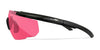 Wiley X SABER ADVANCED Safety Glasses / Matte Black / Smoke Grey Shields / Size Regular
