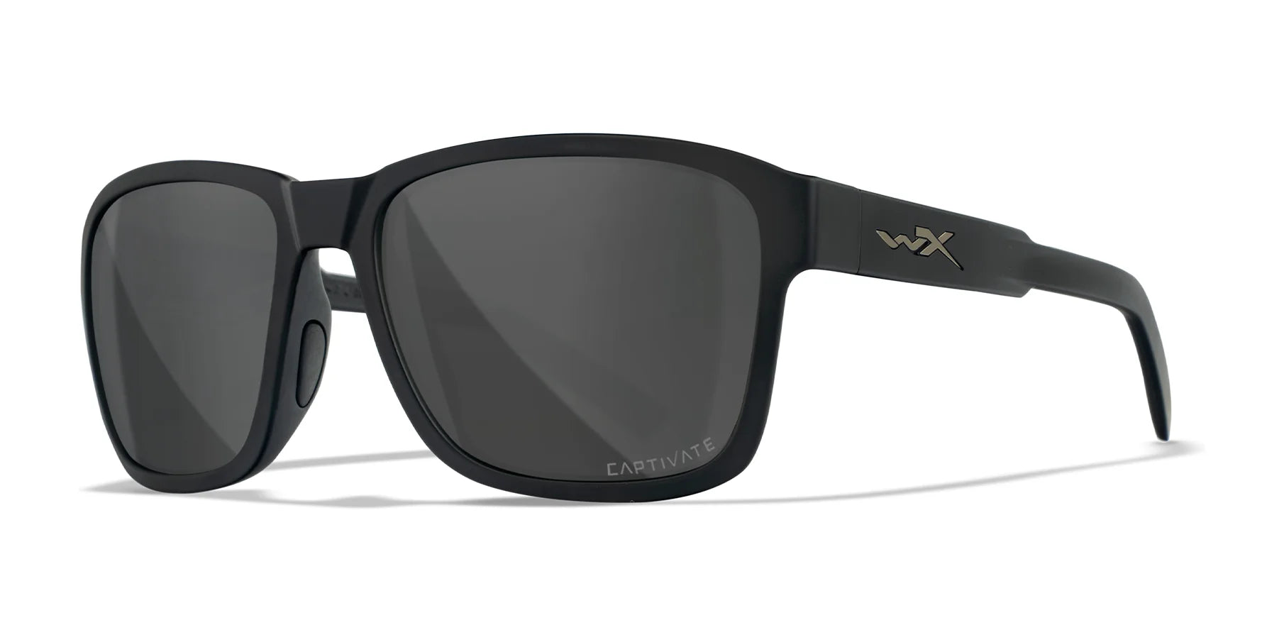 Wiley X TREK Sunglasses Matte Black / CAPTIVATE™ Polarized Grey