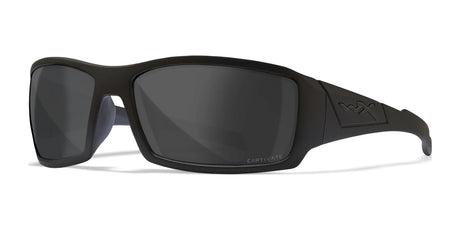 Wiley X TWISTED Safety Glasses Matte Black / CAPTIVATE™ Polarized Grey