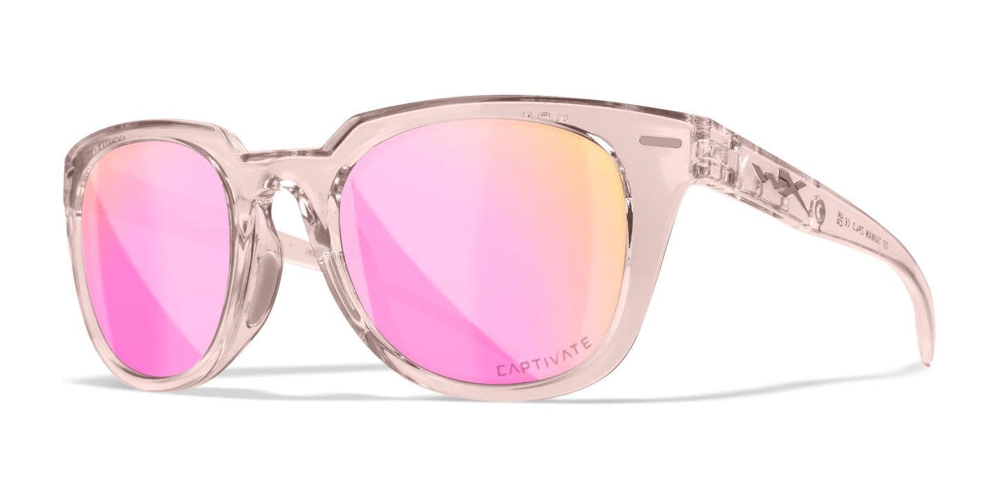 Wiley X ULTRA Sunglasses Crystal Blush / CAPTIVATE™ Polarized Rose Gold Mirror