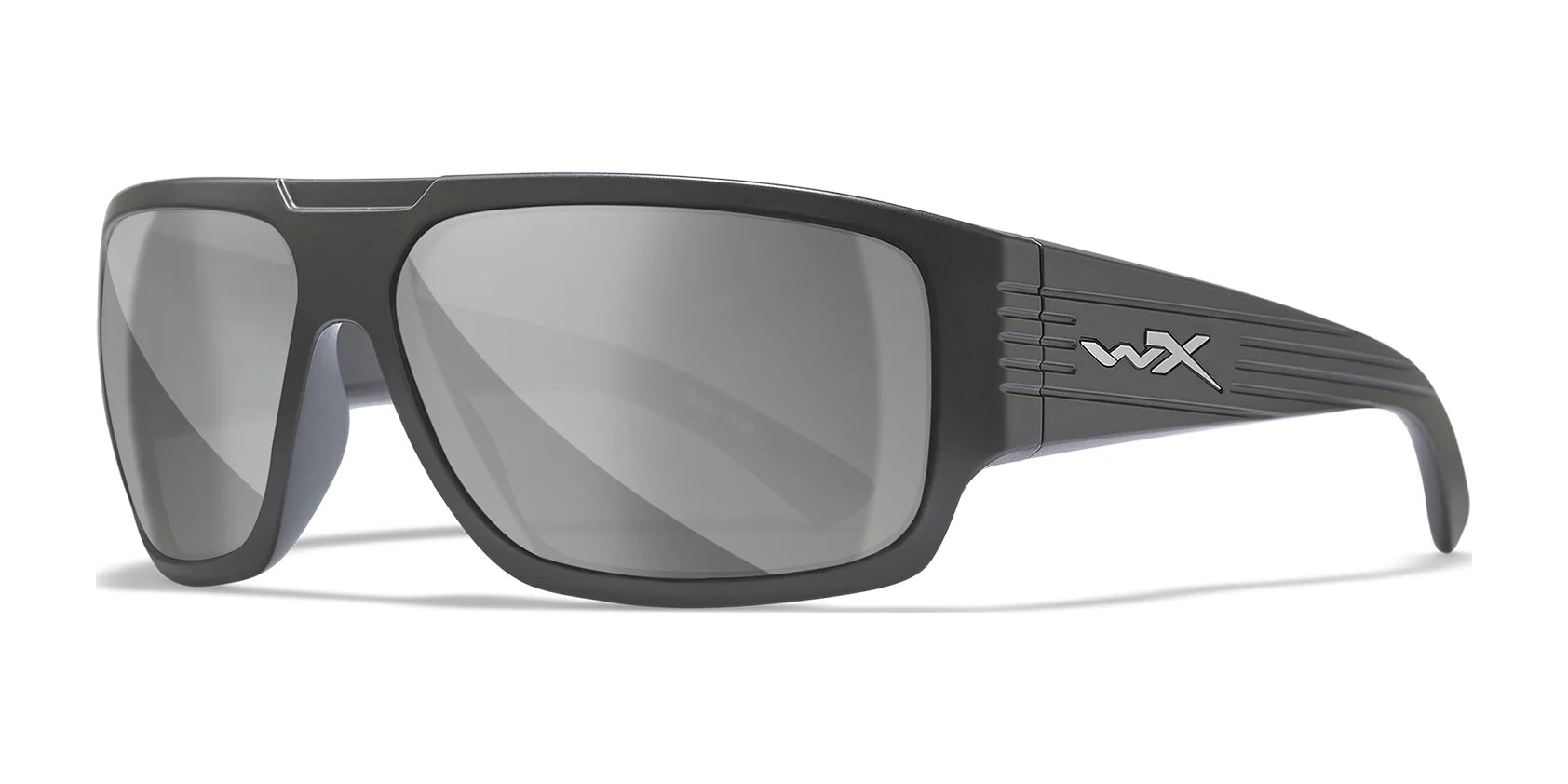 Wiley X VALLUS Sunglasses Matte Graphite / Grey Silver Flash