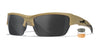 Wiley X VALOR Safety Glasses | Size 70 / Matte Tan / Smoke Grey/Clear/Light Rust