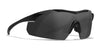 Wiley X VAPOR Safety Glasses / Matte Black / Smoke Grey/Clear / Size Regular